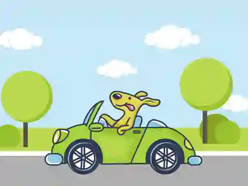 Logħba Animal Happy Drive Coloring onlajn