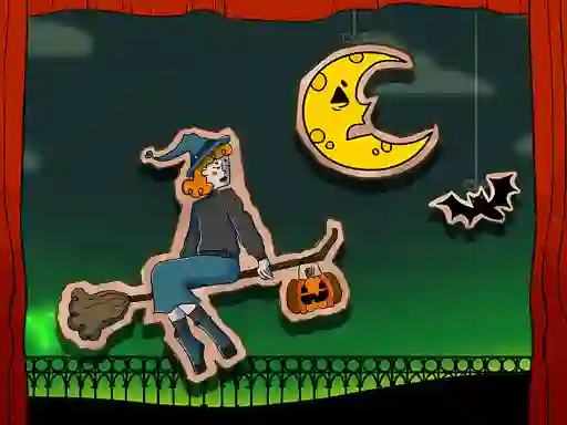 Logħba Halloween Witch Fly onlajn