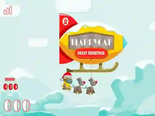 Logħba FlappyCat Crazy Christmas onlajn