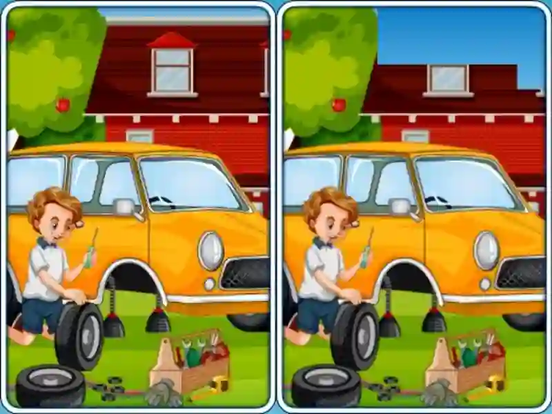 Logħba Car Garage Differences onlajn