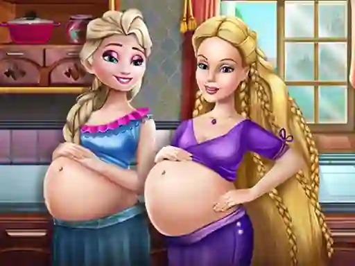 Logħba Happy Princesses Pregnant BFFS onlajn