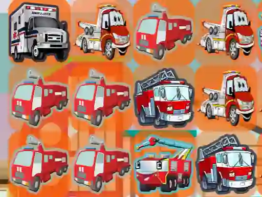Logħba Emergency Trucks Match 3 onlajn
