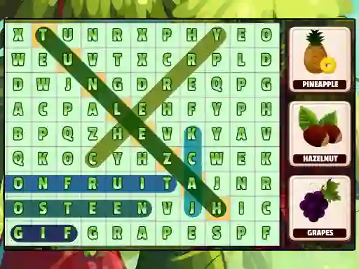 Logħba Word Search Fruits onlajn
