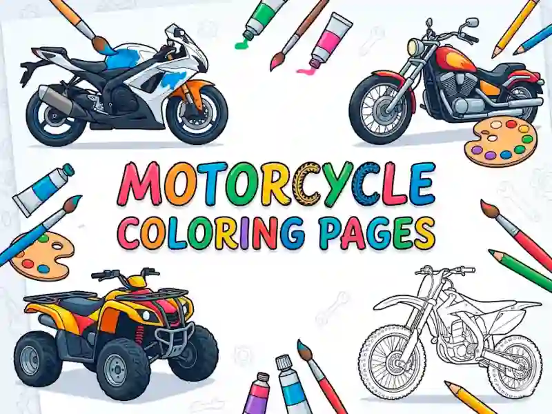 Logħba Motorcycle Coloring Pages onlajn