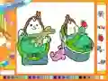 Logħba Online coloring baby twins onlajn