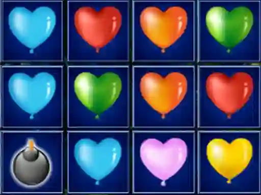 Logħba Heart Balloons Block Collapse onlajn