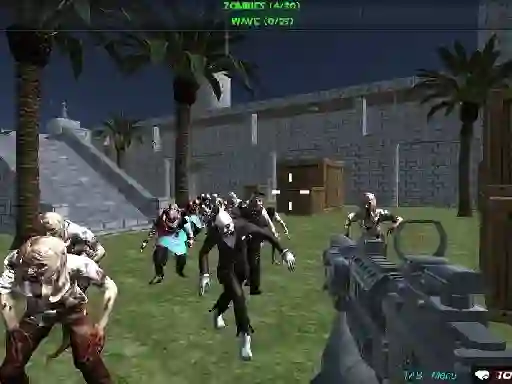 Logħba Shooting Zombie fps Xtreme Good vs Bad Boys onlajn