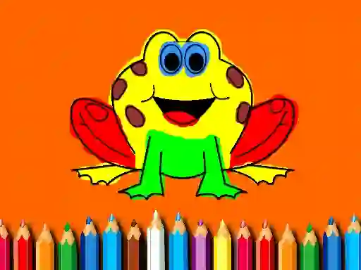 Logħba Back To School: Frog Coloring Book onlajn