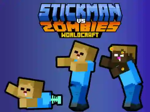 Logħba Stickman vs Zombies WorldCraft onlajn