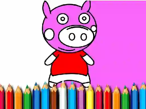 Logħba Back To School Coloring Book Pig onlajn