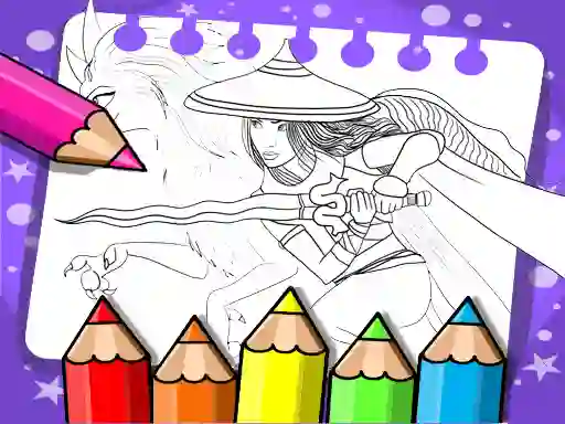 Logħba Raya And The Last Dragon Coloring Book onlajn