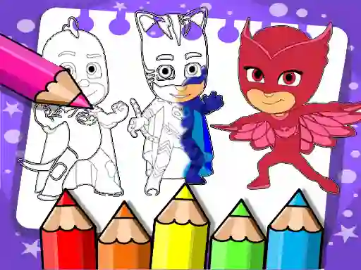 Logħba PJ Masks Coloring Book onlajn