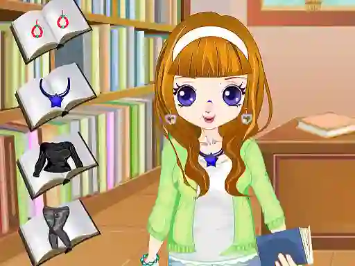 Logħba Library Girl Dressup onlajn