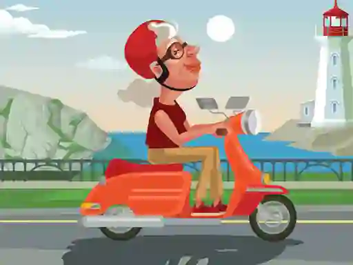 Logħba City Scooter Ride Coloring onlajn