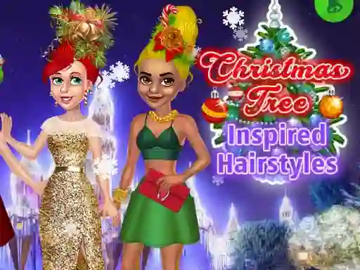 Logħba Christmas Tree Inspired Hairstyles onlajn