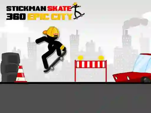 Logħba Stickman Skate 360 Epic City onlajn