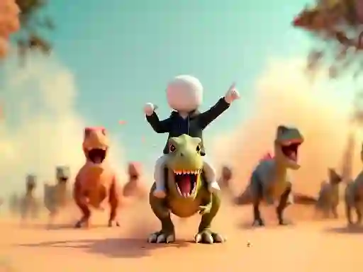 Logħba Stickman: Dinosaur arena onlajn