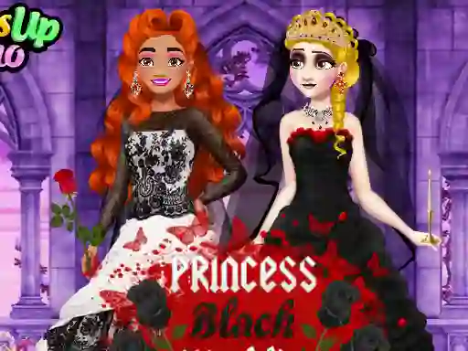 Logħba Princess Black Wedding Dress onlajn