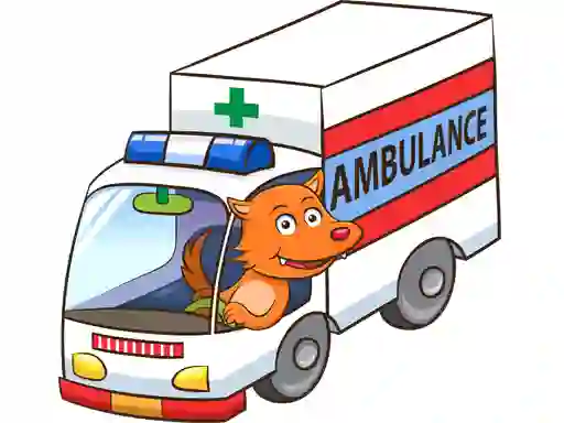 Logħba Cartoon Ambulance Puzzle onlajn