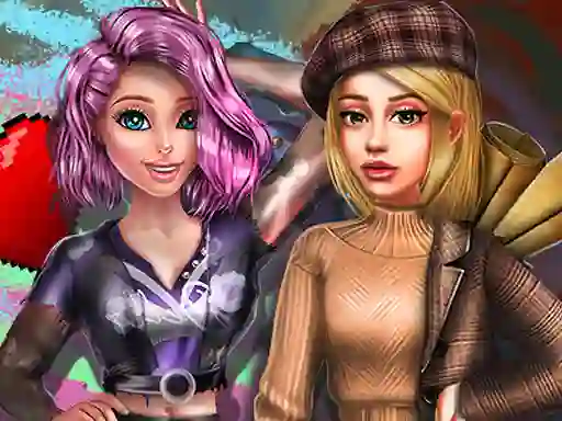 Logħba 2022 Dark Academia to Egirl Dress up onlajn