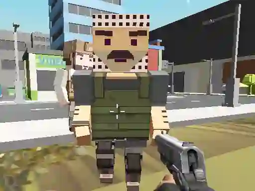 Logħba Block Pixel Cop: Gun Craft In Robbers World onlajn