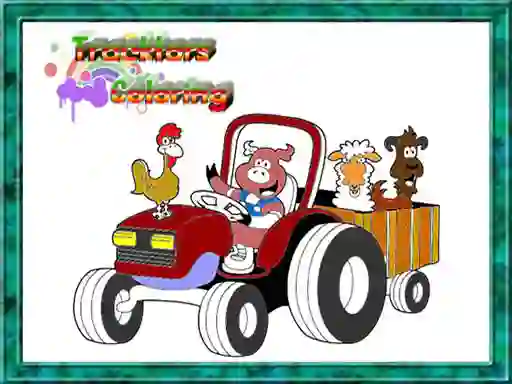 Logħba Tractor Coloring Pages onlajn
