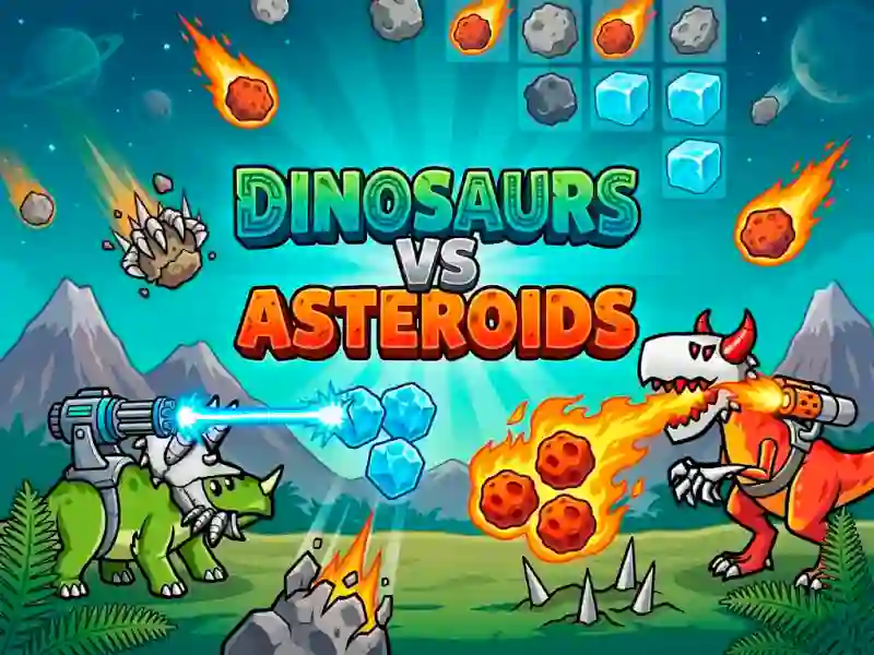 Logħba Dinosaurs vs Asteroids onlajn