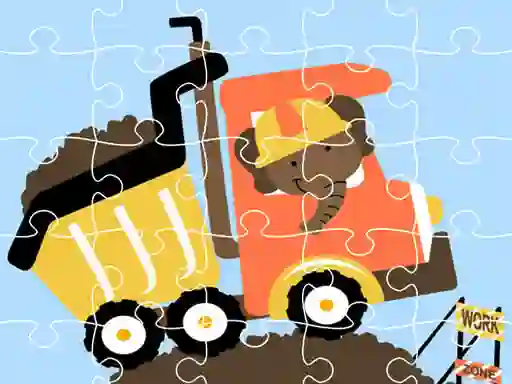 Logħba Dumper Trucks Jigsaw onlajn