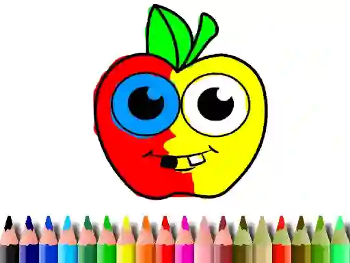 Logħba Back To School: Apple Coloring Book onlajn