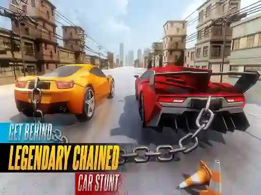 Logħba Chained Car Stunts Race Mega Ramp onlajn