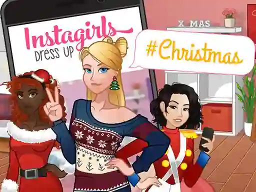 Logħba InstaGirls Christmas Dress Up onlajn