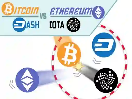 Logħba Bitcoin vs Ethereum onlajn