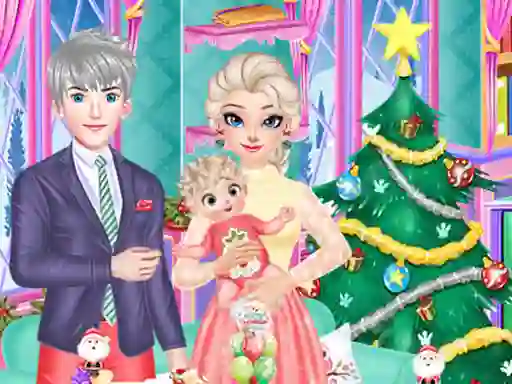 Logħba Frozen Family Christmas Preparation onlajn