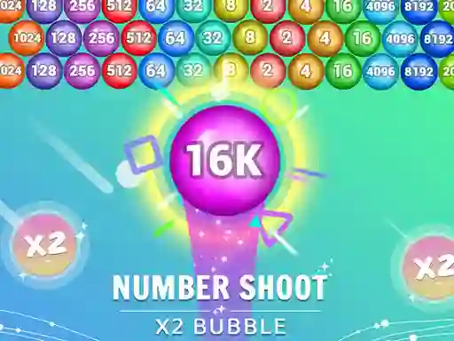 Logħba Number Shoot x 2 bubble onlajn