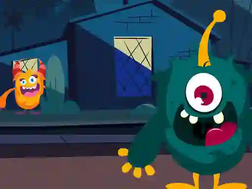 Logħba Funny Monsters Jigsaw onlajn