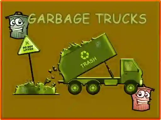 Logħba Garbage Trucks Hidden Trash Can onlajn