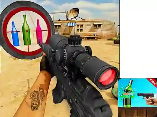 Logħba Sniper Bottle Shooting onlajn