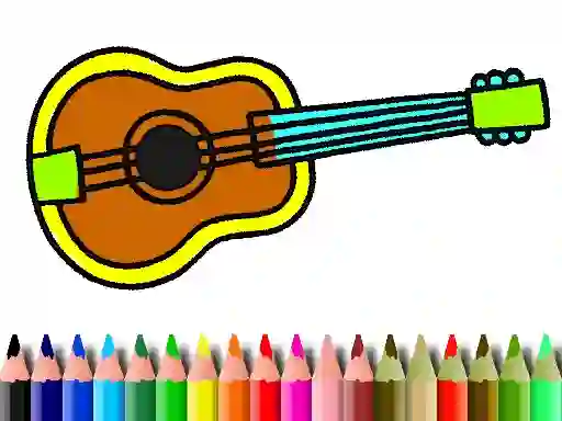 Logħba Back To School: Music Instrument Coloring Book onlajn