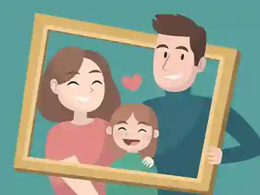 Logħba Happy Family Puzzle onlajn