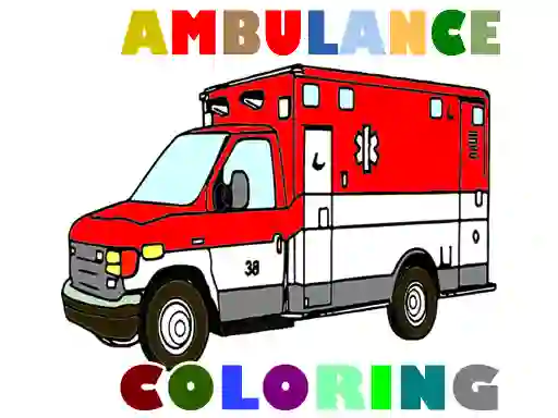 Logħba Ambulance Trucks Coloring Pages onlajn
