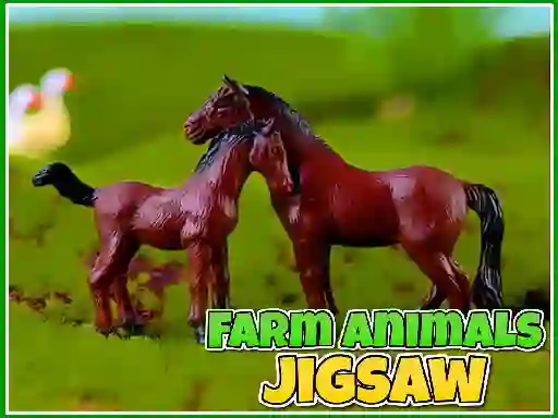Logħba Farm Animals Jigsaw onlajn