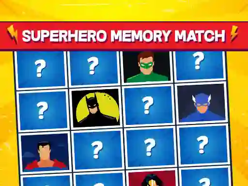 Logħba Superhero Memory Match onlajn