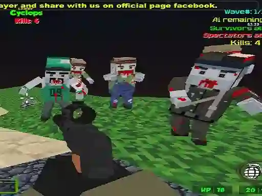 Logħba Blocky Combat SWAT Zombie Survival onlajn