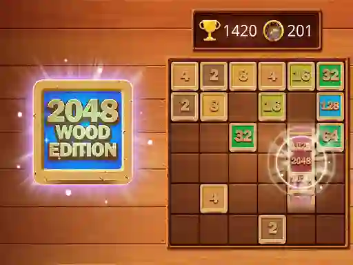 Logħba 2048 Wooden Edition onlajn