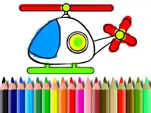 Logħba Back To School Helicopter Coloring onlajn
