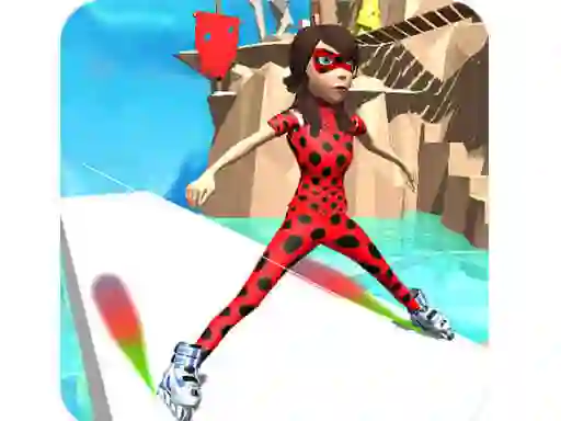 Logħba Ladybug Skating Sky Up onlajn