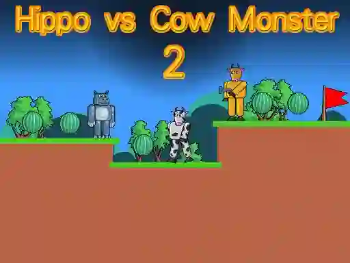 Logħba Hippo vs Cow Monster 2 onlajn