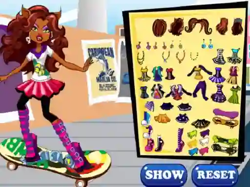Logħba Clawdeen skates onlajn