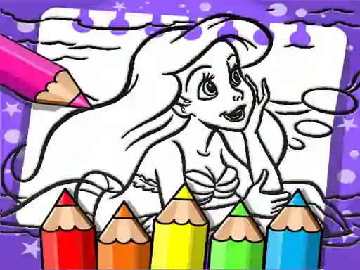 Logħba Ariel The Mermaid Coloring Book onlajn