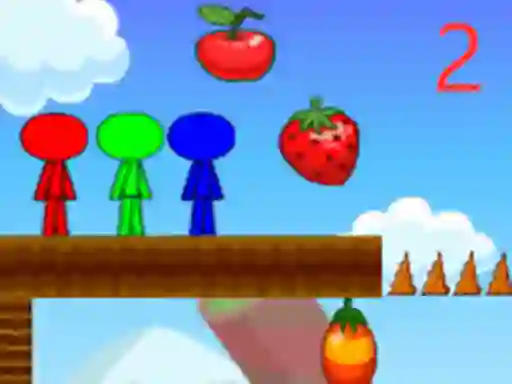 Logħba Stickman Bros In Fruit Island 2 onlajn